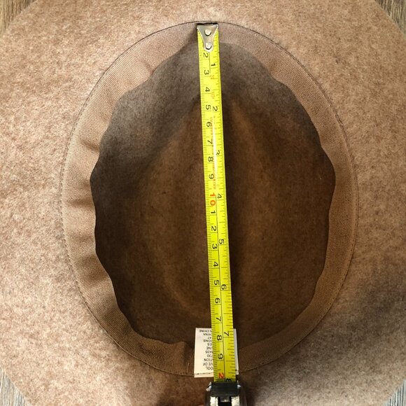 Target Fedora Tan 100%Wool Wide Brim Hat Cowgirl Boho Versatile Women’s One Size - Picture 8 of 9